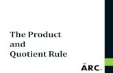 Product and Quotient Rule - Illinois Institute of Technology · PDF fileThe Product and Quotient Rule . Agenda 1. The Product Rule Definition 2. The Product Rule Examples 3. The Quotient