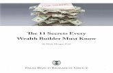 The 11 Secrets Every Wealth Builder Must Knowfiles.csinvesting.com/files/11Secrets.pdf · stock tips or little tricks. ... Your future wealth is determined by how much you save and