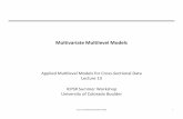 Multivariate Multilevel Models - Home Page | Jonathan ... · PDF fileIs the effect of the predictor significantly different across DVs? • Multivariate multilevel models can be seen