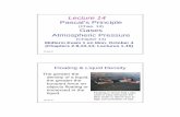 Lecture 14 Pascal’s Principle Gases Atmospheric …physics.sfsu.edu/~lockhart/courses/Phys101/P101 F10 L14.pdf26-Sep-10 Pascal’s Principle (Chap. 13) Gases Atmospheric Pressure