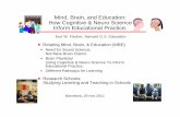 Mind, Brain, and Education: How Cognitive & Neuro Science ... · PDF fileMind, Brain, and Education: How Cognitive & Neuro Science Inform Educational Practice. Kurt W. Fischer, Harvard