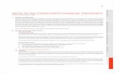 NOTES TO THE CONSOLIDATED FINANCIAL · PDF fileThe Consolidated financial statements have been prepared on the ... - acquisition-date fair value of any ... Subsequent expenditures