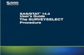 The SURVEYSELECT Procedure - SAS · PDF fileThe SURVEYSELECT Procedure. This document is an individual chapter from SAS/STAT