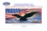 DEPARTMENT OF VETERANS AFFAIRS · PDF filedepartment of veterans affairs. 2 ... carl vinson va medical center ... small business poc susan nagel susan.nagel2@va.gov phone