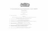 Constitutional Reform Act 2005 - · PDF fileConstitutional Reform Act 2005 CHAPTER 4 CONTENTS PART 1 THE RULE OF LAW 1 The rule of law PART 2 ARRANGEMENTS TO MODIFY THE OFFICE OF LORD