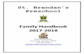 1 St. Brendan’s -   · PDF file1 St. Brendan’s Preschool Family Handbook 2017-2018 4633 Shiloh Road Cumming, Georgia 30040 770-205-7969