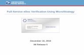 Full-Service eDoc Verification Using MicroStrategy · PDF fileFull-Service eDoc Verification Process ... 2011 the errors identified in the MicroStrategy Mail Data Quality reports will