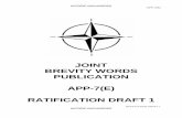 JOINT BREVITY WORDS PUBLICATION APP-7(E) RATIFICATION DRAFT 1nato.radioscanner.ru/files/article140/brevity_words_app7e_.pdf · 1. APP-7(E) – ALLIED JOINT BREVITY WORDS PUBLICATION