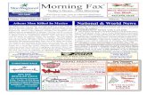 Morning Fax - · PDF fileMorning Fax Next Generation ... retired from the Army and later worked in the trucking industry. ... They were active members of St. Mary Catholic Church in