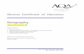 GCE Geography B Specification - PUPILVISIONpupilvision.com/uppersixth/alevel.pdf · AQA ADVANCED SUBSIDIARY GCE 5036 AQA ADVANCED GCE 6036 General Certificate of Education Geography