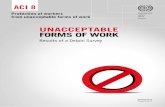 UNACCEPTABLE FORMS OF WORK - International · PDF fileAreas of Critical Importance (ACI) 8: Protection of Workers from Unacceptable Forms of Work Unacceptable Forms of Work: Results