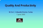 Quality And Productivity - Angelfire the use of numerical goals and slogans to ... – Developed concept of total quality control ... Quality Productivity Ratio ...