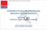 PERSPECTIVES ON FINANCING BIOGAS CLEAN …icesn.com/bgap2015/Slides/Biogas KL Day 1 PDF/14.00 EXIM...PERSPECTIVES ON FINANCING BIOGAS CLEAN ENERGY ... Actively involve in the Business