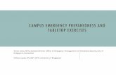 CAMPUS EMERGENCY PREPAREDNESS AND … - Tabletop Exercises...CAMPUS EMERGENCY PREPAREDNESS AND TABLETOP EXERCISES ... Graduate students are not required/recommended to ... in the context