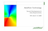 moldflow NPL PDFresource.npl.co.uk/materials/polyproc/iag/march2008/moldflow.pdf · Moldflow prediction for flow pattern near end of fill Short shots to show actual flow pattern near