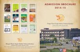Admission Brochure - Bhagat Phool Singh Mahila ... | design & ptd. by: DMA # 09312550335 Admission Brochure Bhagat Phool Singh Mahila Vishwavidyalaya, Khanpur Kalan 2014-15 Under the