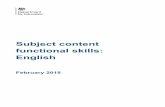 Subject content functional skills: English - gov.uk · Functional Skills English – Entry Levels 1 to 3 5 Learning aims and outcomes at Entry Level 5 ... student to develop confidence