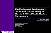 The Evolution & Applications of the Altman Z -Score … · The Evolution & Applications of the Altman Z -Score Family of ... 2011 Industrial Comparative Ratio Analysis, Long-Term