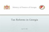 Tax Reforms in Georgia - International Monetary Fund · US$ 5,057 . Headline CPI Inflation 2010 ... GEORGIA Estonia UK USA . Up from ... the corruption level has decreased . 2% 3%