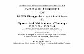 National Service Scheme 2013-14 Annual Report Of NSS ... 2013-14.pdf · Annual Report Of NSS Regular activities & Special Winter Camp 2013- 2014 Place: Shirgaon, Tal. Maval, Dist.