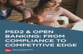 PSD2 & OPEN BANKING: FROM COMPLIANCE TO …¬ne-grained data access managment identity + consent data APIs Third-party Applications ASPSP Data ACCESS SECURITY PingFederate (Federated