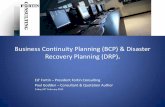 Business Continuity Planning (BCP) & Disaster Recovery ... · Business Continuity Planning (BCP) & Disaster ... Business Continuity Planning (BCP) & Disaster Recovery Planning ...