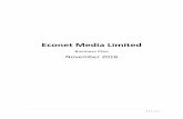 Econet Media Limited€¦ · 3 | P a g e 1. Company overview Econet Media Limited (“EML”) was incorporated in Mauritius on 30th October 2014. Econet Media will be primarily engaged