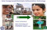 Pawan Labhasetwar Water Technology and Center/documents... · Pawan Labhasetwar Water Technology and ... Defluoridation of Water High Cost : ... Design Details of Electrolytic Defluoridation