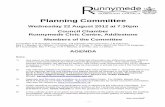Planning Committee Agenda for 220812 - Runnymede · Planning Committee ... Any report on the Agenda involving confidential information ... In the unlikely event of an alarm sounding,