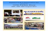 presents the 137th Parkes Show General Schedule.pdf · presents the 137th Parkes Show ... Grant Orr, Tim Orr, Tim Keith, Linden Hall, Andrew Hall Publicity Officer ... Cunningham’s