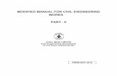 MODIFIED MANUAL FOR CIVIL ENGINEERING WORKS … ·  · 2015-03-04MODIFIED MANUAL FOR CIVIL ENGINEERING WORKS PART - II COAL INDIA LIMITED Civil Engineering Department 10, N.S. Road,