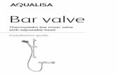 Thermostatic bar mixer valve with adjustable head ... · 3 Introduction The Aqualisa bar valve product is an exposed bar valve mixer complete with adjustable height head. The shower