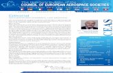 COUNCIL OF EUROPEAN AEROSPACE SOCIETIES · COUNCIL OF EUROPEAN AEROSPACE SOCIETIES ... AIDAA – Joachim Szodruch, Peter Brandt, DGLR – Markku Roschier, ... Michel Scheller (3AF),