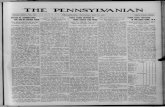 THE PENNSYLVANIAN - Penn Libraries PENNSYLVANIAN VOLUME PRICE,XXVII. —NO. 173 PHILADELPHIA. THURSDAY. MAY 16, 1912 THREE CENTS ROSTER RAINOF TRACKEXAMINATIONS ...
