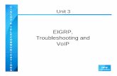 C I Unit 3 S C O 2 T L EIGRP, Troubleshooting and II/Cisco_II Unit... · C I S C VoIP Telephony O 2 & • Uses digitized voice streamed over the T E L Uses digitized voice streamed
