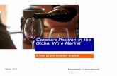 Canada’s Position in the Global Wine Market Insight... · Canada’s Position in the Global Wine Market ... US wine consumption ... Wine sales in China, 2005- 2010. Source: ...