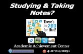 Studying & Taking Notes? - towson.edu · Features •Create audio & typed notes •Attach PDFs •Sync notes across all devices •Share files/notes