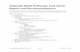 Colorado Math Pathways Task Force Final Report Pathways Task... · Colorado Math Pathways Task Force Pg. 1 November 4, 2015 Colorado Math Pathways Task Force: Report and Recommendations
