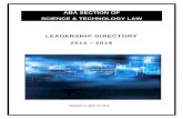 LEADERSHIP DIRECTORY 2015 – 2016 - American Bar ... DIRECTORY 2015 – 2016 Updated on April 21, 2016 TABLE OF CONTENTS 2015 – 2016 SCITECH LEADERSHIP DIRECTORY ABA Staff ….