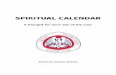 SPIRITUAL CALENDAR - ROSMINI PUBLICATIONSrosminipublications.com/documents/Spiritual-Calendar.pdf · This new edition of the Spiritual Calendar provides a ... We give a full list