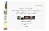 Plant volatiles: their importance in ecology and ... · Plant volatiles: their importance in ecology and ... plant volatilescan affect various community members that each ... of species