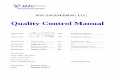 Quality Control Manual - mtcengco.commtcengco.com/QMS/MTC Engineering, LLC - Quality Manual - Rev C... · 4.4.1 Sampling Inspection ... Zero Based Acceptance Plan ... This Quality
