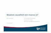 Bert Leuridan Universiteit Antwerpen Universiteit Gent ... verdwijnt. ... binnen zijn cluster is elke factor (elk conjunct) op zich onvoldoende (insufficient), maar niet overbodig