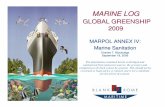 MARPOL ANNEX IV: Marine Sanitation - Marine Log … LOG GLOBAL GREENSHIP 2009 MARPOL ANNEX IV: Marine Sanitation Charles T. Blocksidge September 18, 2009 The information contained