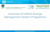 Overview of UNIDO Energy Management System Programme€¦ · Promote and support EnMS and EE implementation in manufacturing enterprises 3. Catalyze and contribute to the transformation