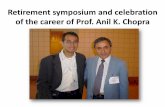 Retirement symposium and celebration of the career of Prof ...peer.berkeley.edu/events/Chopra_Symposium/wp... · of the career of Prof. Anil K. Chopra . Effect of live loads on the