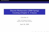 Discrete Mathematics (2009 Spring) Counting (Chapter …ocw.nctu.edu.tw/upload/classbfs1210031936181993.pdf ·  · 2017-12-27Discrete Mathematics (2009 Spring) Counting (Chapter