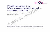 Pathways to Management and - CMI/media/Angela-Media-Library/pdfs... · Pathways to Management and Leadership Level 5: ... or transmitted in any form or by any means, ... 1.1 Explain