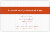 Projection of points and lines - IT Department, GRIET CASES OF THE LINE 1. A VERTICAL LINE ( LINE PERPENDICULAR TO HP & // TO VP) 2. LINE PARALLEL TO BOTH HP & VP. 3. LINE INCLINED