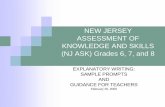 New Jersey Assessment Of Knowledge And Skills (NJ ASK ... · NEW JERSEY ASSESSMENT OF KNOWLEDGE AND SKILLS (NJ ASK) Grades 6, 7, and 8 ... imothy.peters@doe.state.nj.us 609.984.7761.